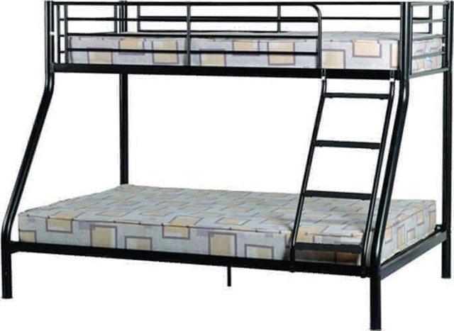 Preview of the first image of Black Tandi triple sleeper with winchester mattresses.