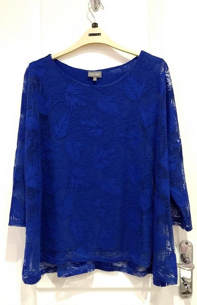 Preview of the first image of Phase Eight Blue Double Layered Top Size 12.