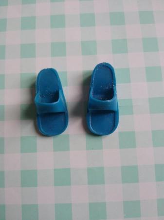 Image 2 of Vintage Sindy Doll Blue Sandals / Shoes