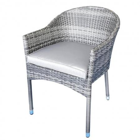 Image 2 of Emily Rattan Stacking Chair in Grey