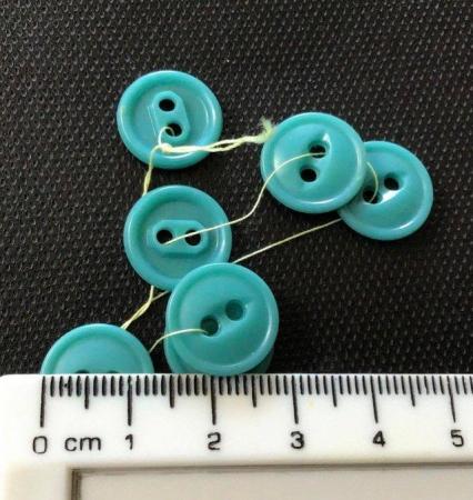 Image 2 of Set of 7 NEW turquoise green buttons