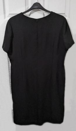 Image 2 of Ladies Black Embroidered Evening Dress By Eastex - Size 20