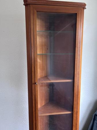 Image 2 of Corner cabinet with shelves and a small cupboard