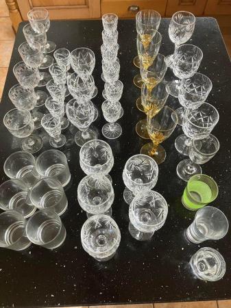 Image 1 of Antique engraved Sherry/Port Glasses