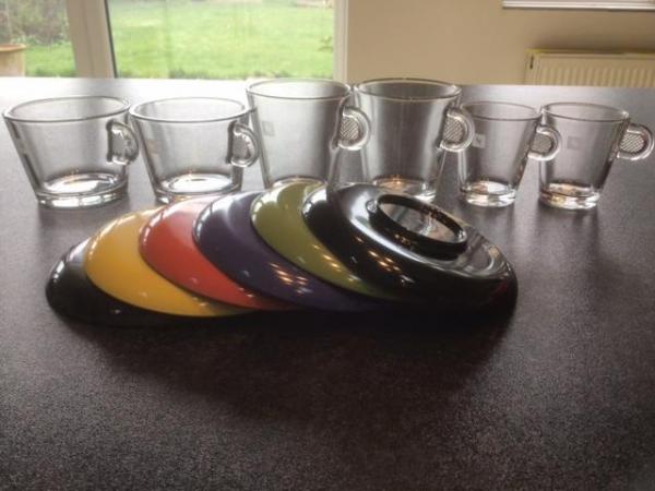 Image 1 of NESPRESSO SET OF COFFEE CUPS AND SAUCERS