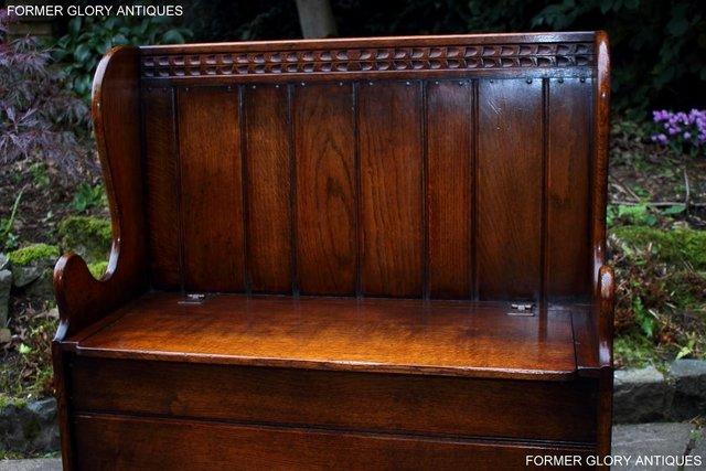 Image 16 of A TITCHMARSH AND GOODWIN OAK BENCH BOX SETTLE PEW ARMCHAIR
