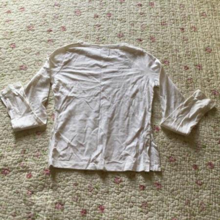 Image 3 of CK JEANS White sz S Long Sleeve T-Shirt, Immaculate