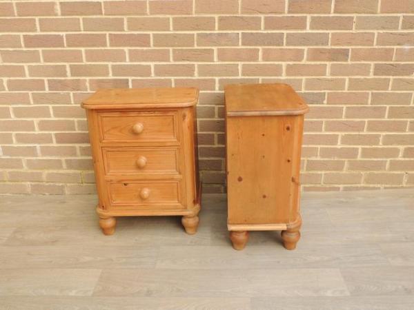 Image 14 of Pair of Welsh Pine Bedside Tables on Bun Feet (UK Delivery)