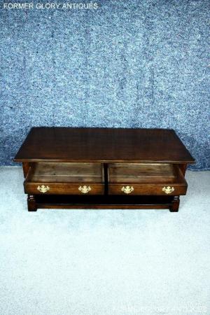 Image 38 of A TITCHMARSH & GOODWIN STYLE OAK TWO DRAWER COFFEE TEA TABLE