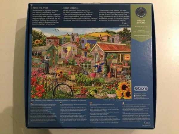 Image 3 of Gibson 1000 piece jigsaw titled Life on the Allotment