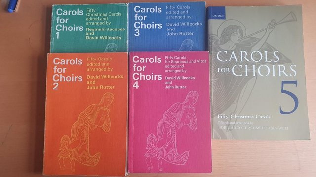 Preview of the first image of Carols for Choirs Vocal Score Books 1 to 5.