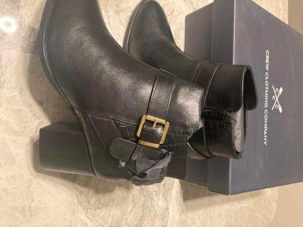 Image 1 of Ladies Crew black ankle boots size 5