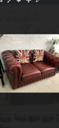 Image 5 of 2 seater SAXON Chesterfield sofa. 3 seater available.