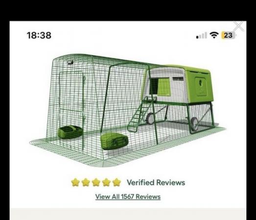 Image 1 of (RESERVED) Eglu cube „Omlet“ chicken coop with 3m run