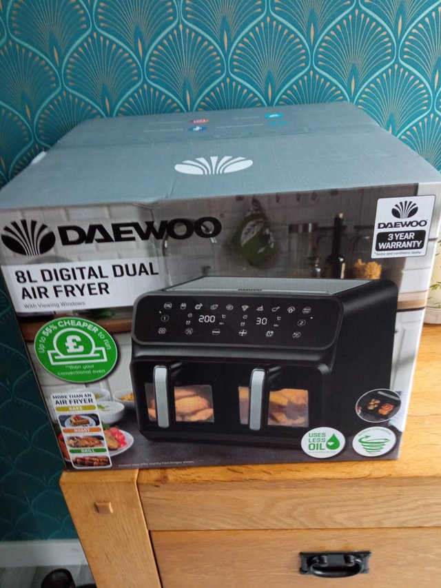 Preview of the first image of Daewoo Dual Air Fryer 8 Litres.