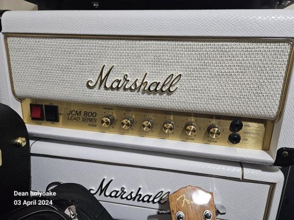 Image 2 of marshall sv20 and sc20 guitar amplifiers white snakeskin tol