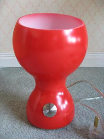 Image 3 of John Lewis Touch Control Red Glass Table Lamp.Selling as F