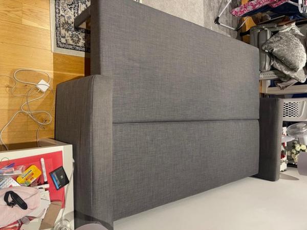 Image 1 of Ikea Frighten three seater sofa bed . Dark grey