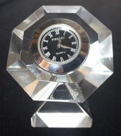 Image 1 of MINIATURE NOVELTY CLOCK - FAUX CRYSTAL