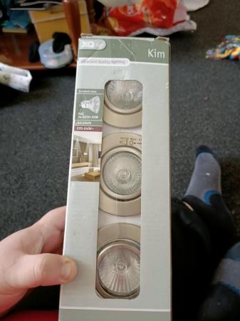 Image 1 of Pack of 3 ceiling downlights for sale