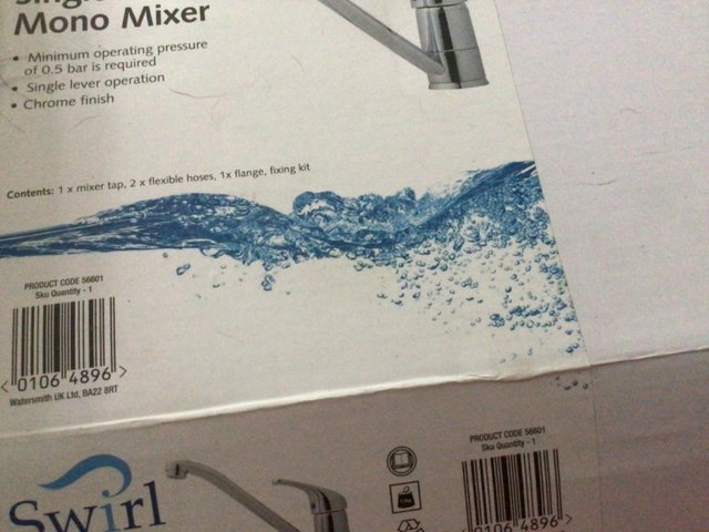 Preview of the first image of Chrome mixer tap brand new still in original box.