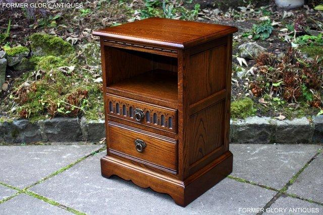 Image 38 of A PAIR OF OLD CHARM LIGHT OAK BEDSIDE CABINETS LAMP TABLES