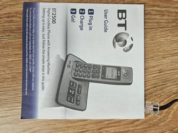 Image 2 of BT 2500 DECT Landline phones with answerphone