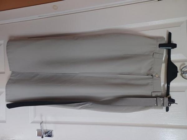 Image 1 of VINTAGE GREY MIDI SKIRT with HIGH SPLITS FRONT and BACK
