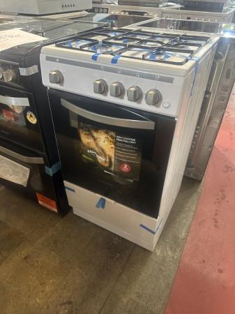 Image 1 of MONTPELLIER 50CM WHITE NEW GAS COOKER-4 BURNERS-SUPERB