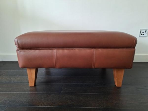 Image 2 of Leather upholstered footstool