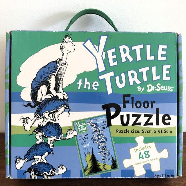 Preview of the first image of Yertle the Turtle, Dr Seus floor puzzle. 48 pieces. Complete.