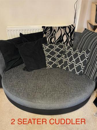 Image 1 of 2 seater settee and 2 seater cuddler from DFS