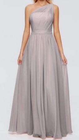 Image 1 of Silver grey bridesmaid dress