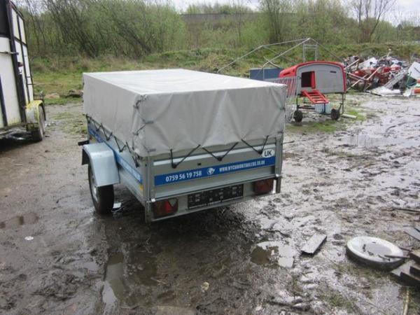 Image 3 of like new caged tipping trailer