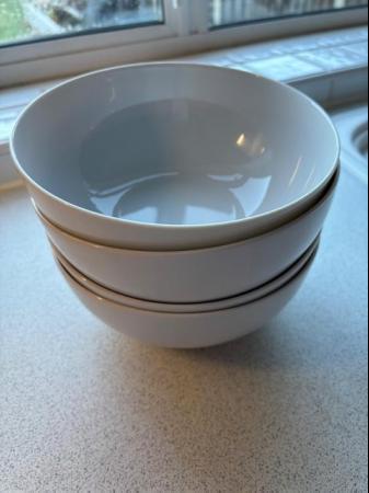 Image 1 of 4 x Large White French China Bowls
