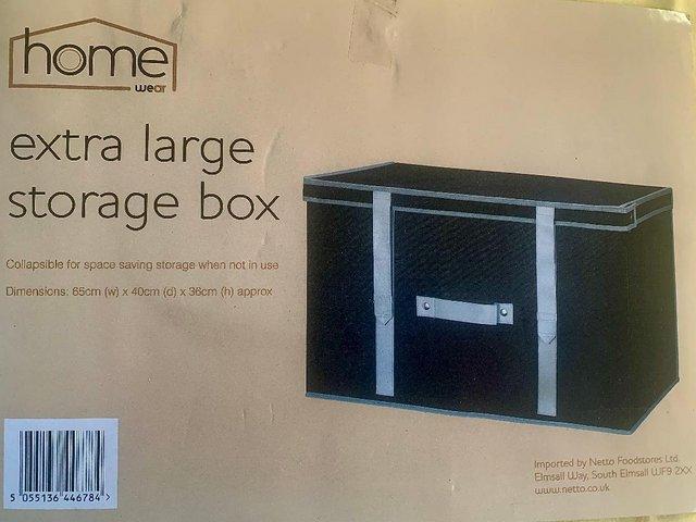 Preview of the first image of EXTRA LARGE COLLAPSIBLE STORAGE BOX.