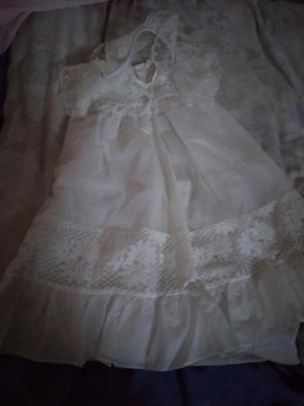Image 3 of Vintage 1970s Christening Gown, Bonnet and Shawl