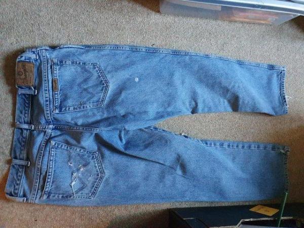 Image 3 of Wrangler Jeans, worn, designer look, properly aged, 3 pairs