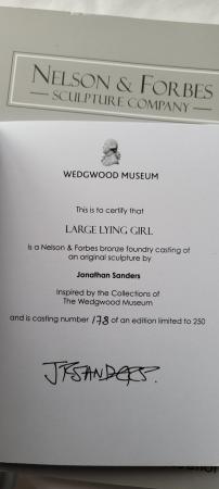 Image 2 of Wedgewood museum original bronze sculpture by Jonathan Sande