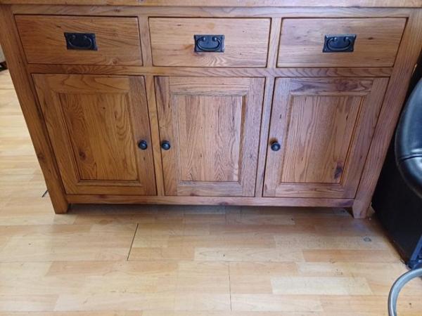 Image 3 of hand crafted solid Oak Sideboard