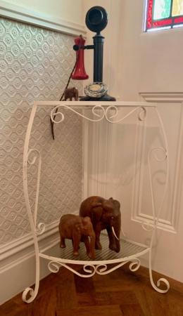 Image 2 of Retro Wrought Iron and glass stand