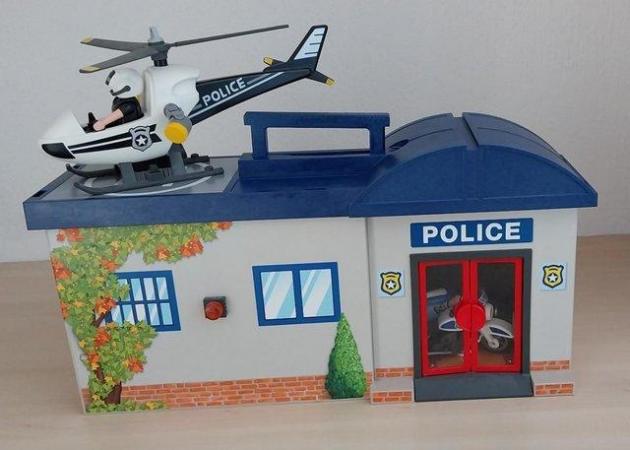 Image 2 of Playmobil - Police station carrier case and helicopter