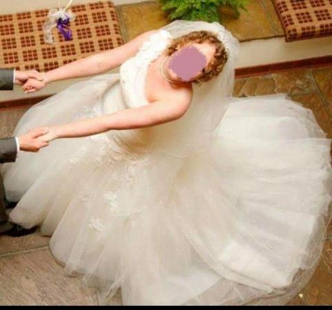 Image 2 of Wedding Dress & Flower Girls Dress & Shoes