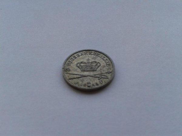 Image 1 of 1842 Denmark 3 Rigsbankskilling Coin KM# 729 (F+)