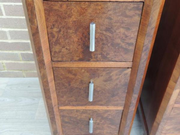 Image 12 of Pair of Antique Walnut Bedside Tables (UK Delivery)