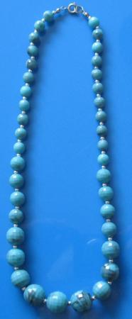 Image 2 of Turquoise coloured Beaded Necklace