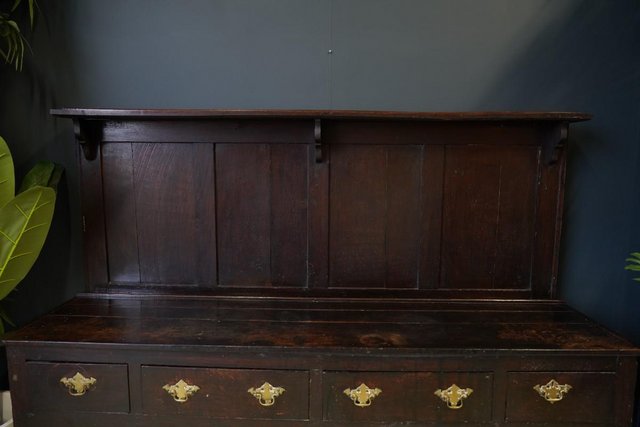 Image 5 of Antique Georgian Solid Oak Potboard Welsh Dresser Kitchen