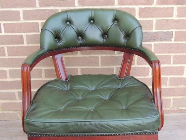 Image 11 of Green Padded Bankers Chair (UK Delivery)