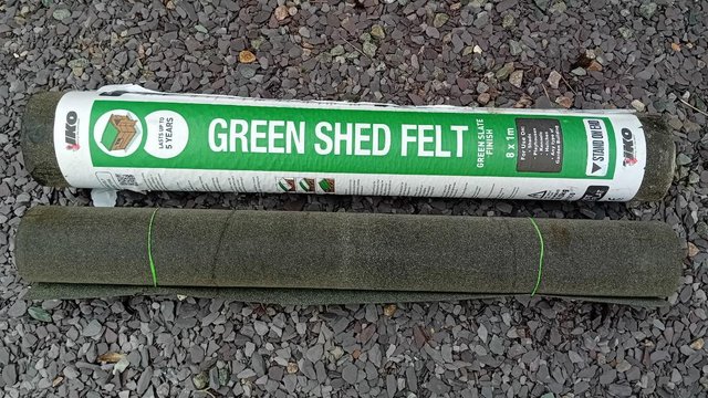 Image 1 of Shed Felt, Green Slate finish.