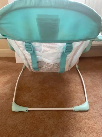 Image 5 of Bright Starts vibrating Baby Bouncer/chair. new cover